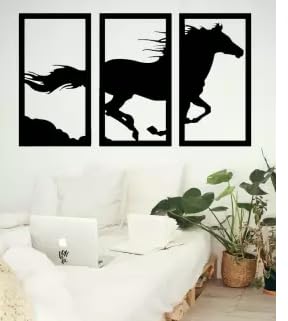 Metal Running Horse Wall Art Decor – Dxf Digital Download, Wooden Office & Home Decor, Housewarming Gift