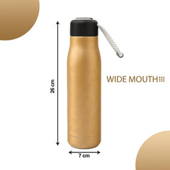 Water Bottle | Vacuum Insulated Travel Bottle | Hot & Cold Water Bottle | Water Bottle with Carry Handle | Thermos Flask for Gym Bottle