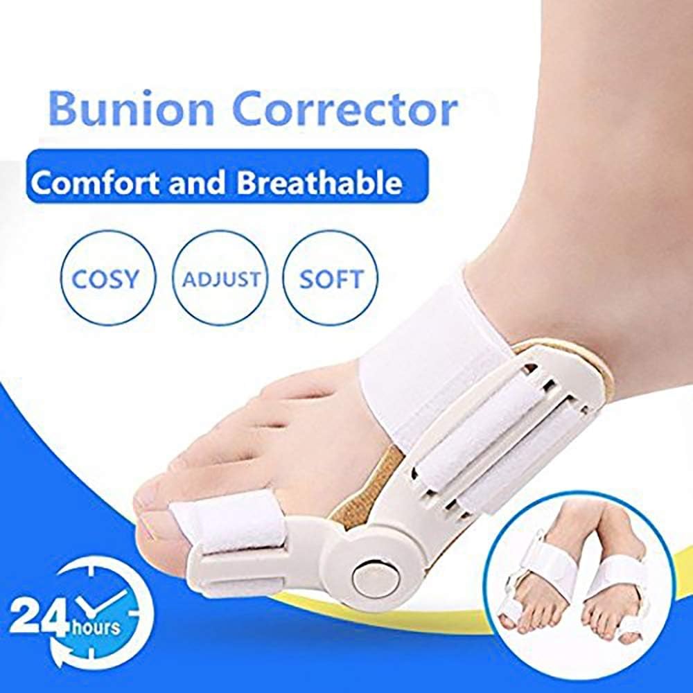 Extreme Fit Orthopedic Bunion Corrector for Women and Men (2-Pack) – Adjustable, Soft-Comfort Hammer Toe Straightener