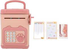 Electronic Piggy Bank - Fingerprint Encryption - Safe Money Management - Pink