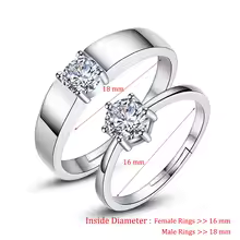 Classic Couple Rings for Men and Women – CZ Stone Fashion Jewelry for Wedding & Valentine's Day